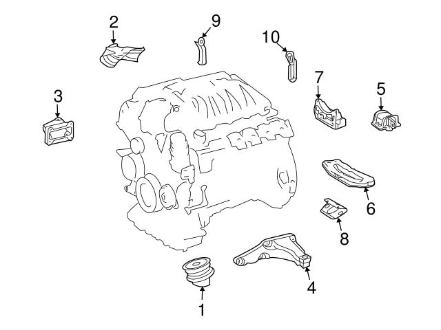 Genuine Mercedes 1132233904 Engine Mount Bracket; Front Left - Mercedes