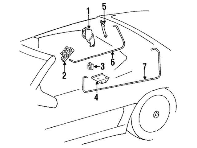 1298000374 Genuine Mercedes Convertible Top Latch; Left