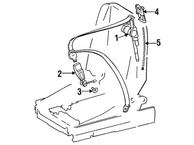 Genuine Mercedes 1298600388 Seat Belt Height Adjuster; Left - Mercedes