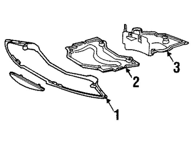 Genuine Mercedes 1405240330 Radiator Support Splash Shield; Rear Right ...