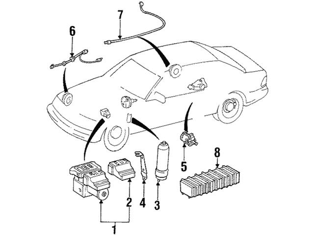 Genuine Mercedes 1405402017 ABS Wheel Speed Sensor; Rear Left ...