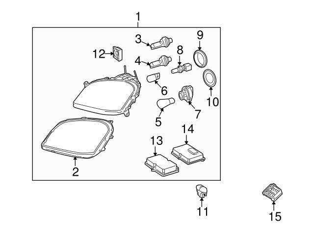 Genuine Mercedes 164820456164 Headlight Assembly; Front Left  