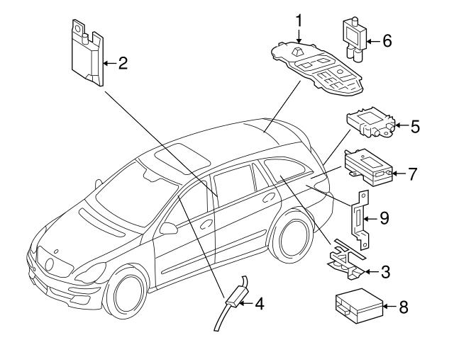 Genuine Mercedes 1648701589 Antenna Amplifier - Mercedes 