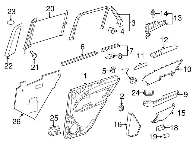 Genuine Mercedes 16672700599051 Door Lock Knob Bezel; Front Left/Right ...