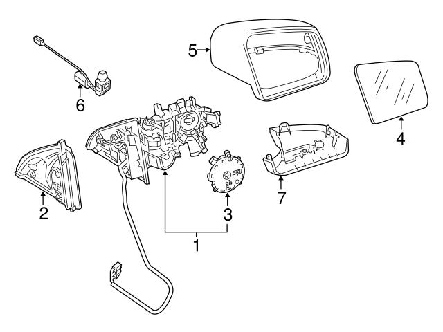 Genuine Mercedes 16681099005890 Door Mirror Cover; Front Left 