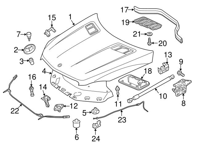 Genuine Mercedes 1668870098 Hood Seal - Mercedes