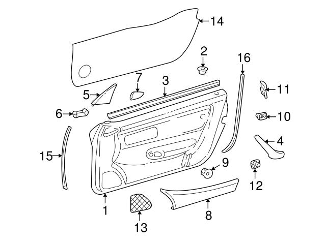 Genuine Mercedes 17072003755263 Interior Door Pull Handle; Front 