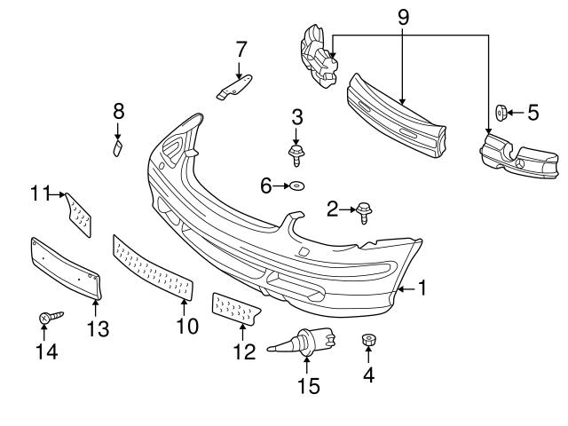 Genuine Mercedes 17088002059999 Headlight Washer Cover