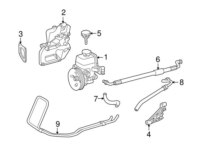 Genuine Mercedes 1709970782 Power Steering Return Hose - Mercedes  
