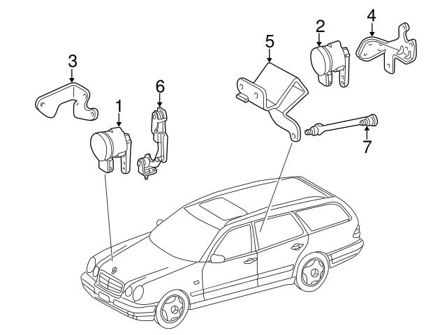 Genuine Mercedes 2023200232 Headlight Level Sensor Strut Support 