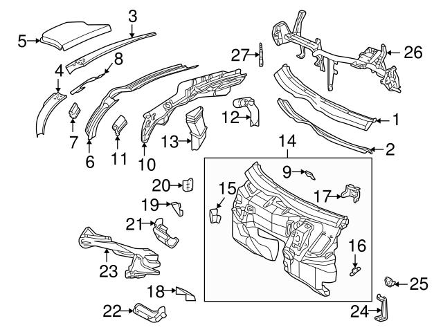 Genuine Mercedes 2026252014 Dash Panel Bracket - Mercedes