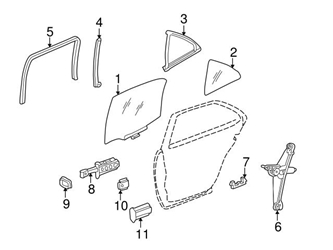 Genuine Mercedes 2027372430 Door Check Grommet Mercedes 2027371030