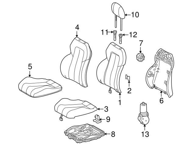 Genuine Mercedes 2029881278 Seat Frame Clip; Front - Mercedes 