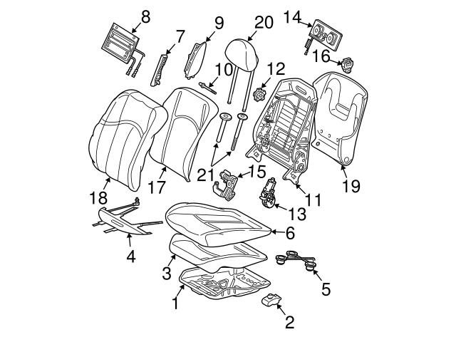Genuine Mercedes 2038201342 Seat Motor; Front Left - Mercedes