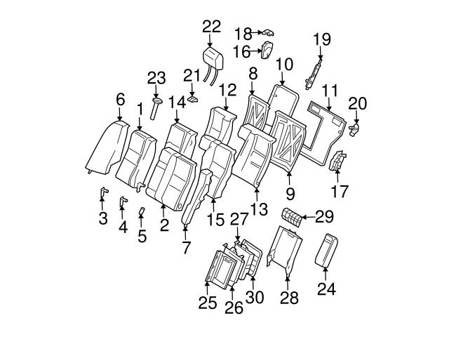 Genuine Mercedes 2039230232 Folding Seat Lock Striker; Right Upper ...