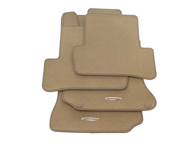 Genuine Mercedes 2046802148658P90 Floor Mat Set; Cashmere Tan 