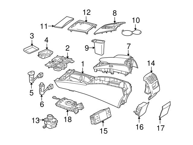 Genuine Mercedes 20468030397E94 Console Lid - Mercedes