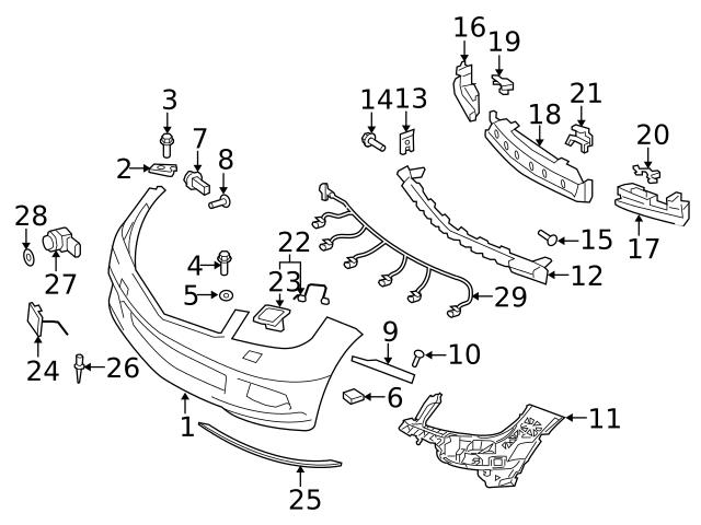 Genuine Mercedes 20486000089999 Headlight Washer Cover; Front 