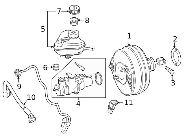 Genuine Mercedes 2054301929 Brake Vacuum Hose - Mercedes