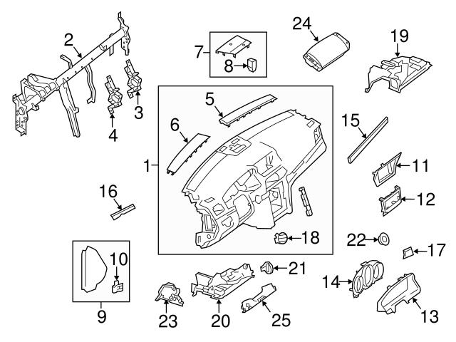 Genuine Mercedes 2076803593 Instrument Panel Molding; Left, Left Outer ...