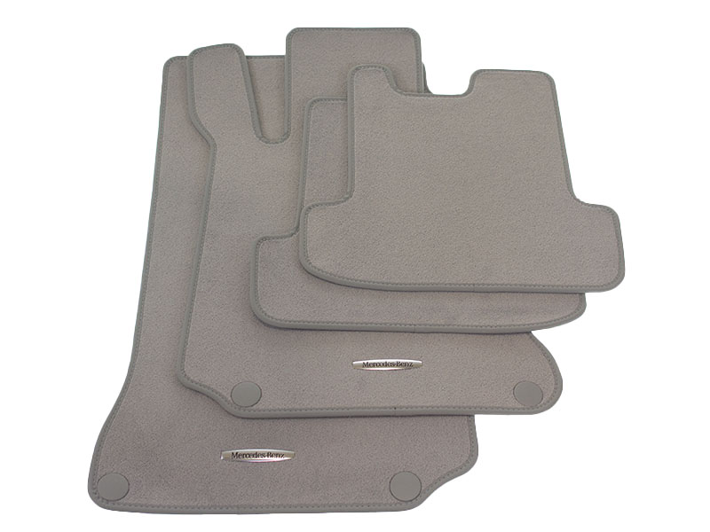 Carpeti Mats Front Black Velour Floor Mats For Mercedes SL R230 (2002-2012) – 2pcs Waterproof