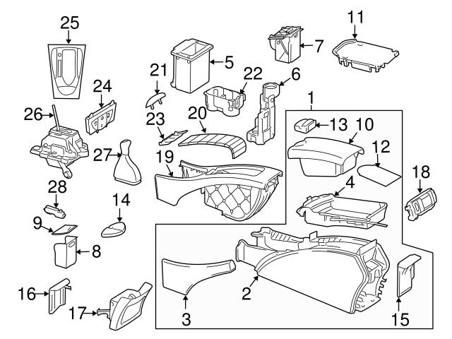 Genuine Mercedes 21168053399C09 Console Lid; Rear Upper - Mercedes 