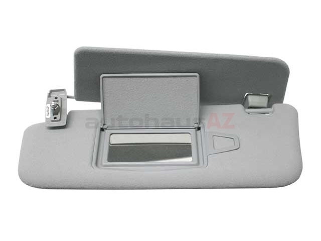 21181003107F85 Genuine Mercedes Sun Visor Parts; Left Visor Assembly with Mirror; Orion Grey