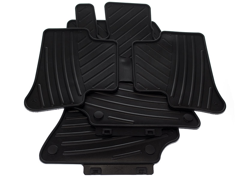 Genuine Mercedes 21268062029G33 AllWeather Rubber Floor Mat Set; Black