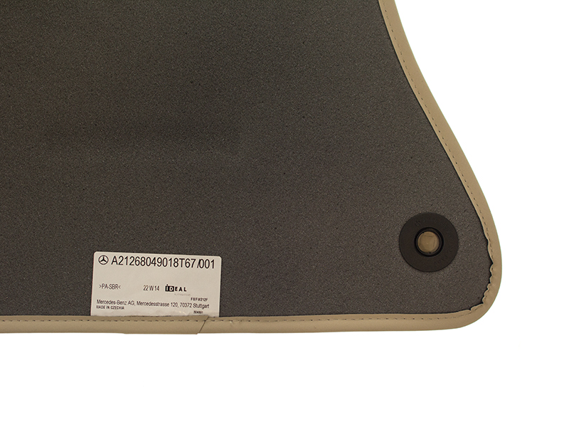 Genuine Mercedes 21268087018P90 Floor Mat Set; Almond Beige; 4Piece