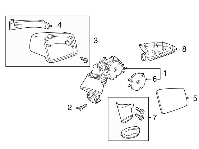 Genuine Mercedes 21281060009197 Door Mirror Housing; Front