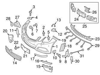 Genuine Mercedes 2128851353 Bumper Cover Grille - Mercedes 0075421318 Wiring Harness Diagram AutohausAZ