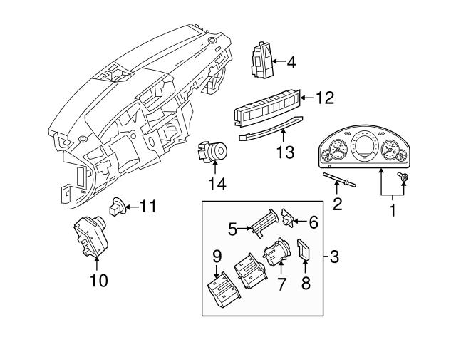Genuine Mercedes 2129057302 Headlight Switch Lamp Socket