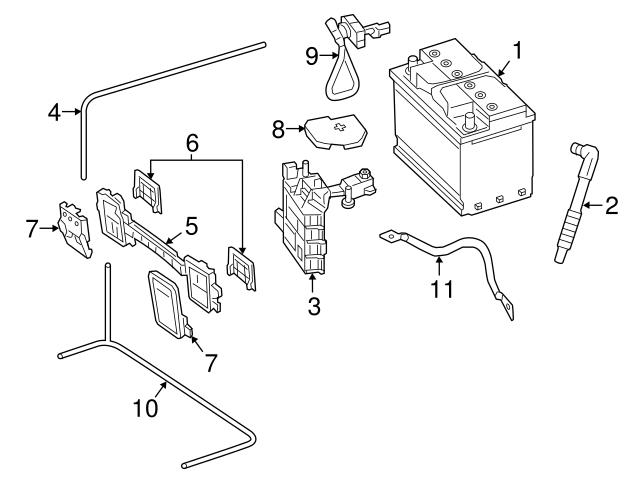 Genuine Mercedes 2135404344 Battery Cable Harness - Mercedes