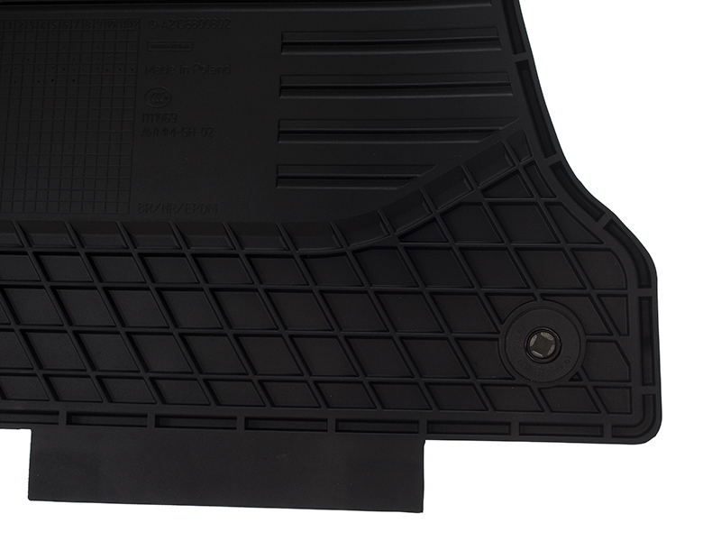 Genuine Mercedes 21368001069G33 Floor Mat Set; Black; 2Piece; Front