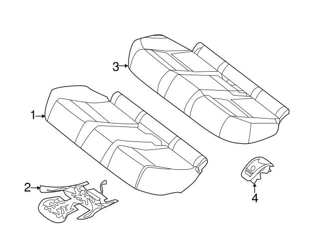 Genuine Mercedes 21392050068Q54 Child Restraint Anchor Plate; Rear