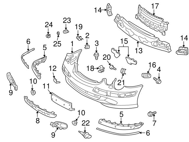 Genuine Mercedes 21588514213567 Bumper Corner Cover; Front Right - Mercedes