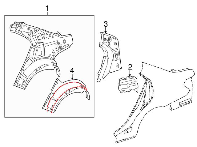 Genuine Mercedes 2186370122 Body C-Pillar Trim Panel Washer; Left ...