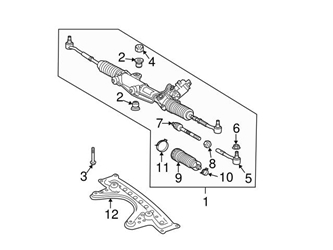 Rack and pinion rebuild diagram