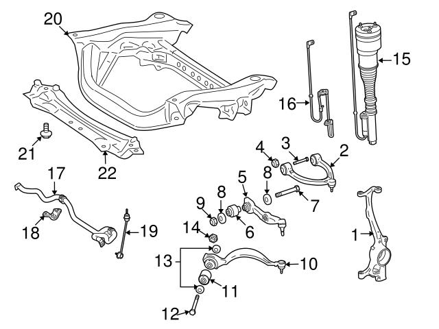 Genuine Mercedes 2213324701 Steering Knuckle; Front Left - Mercedes