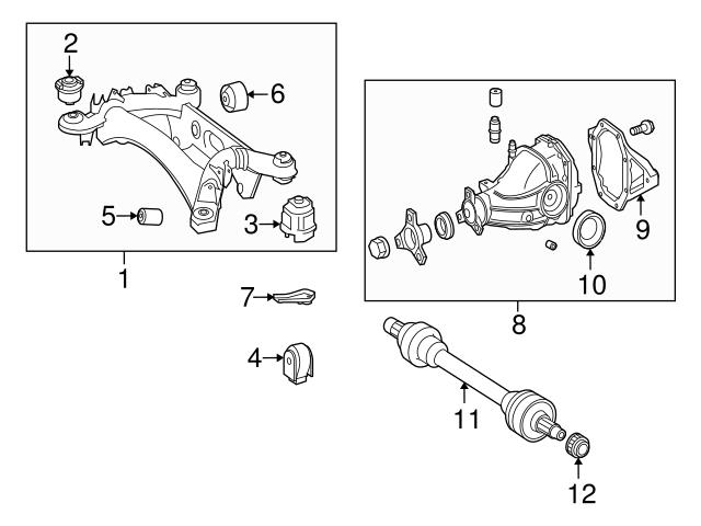 2213504602 Genuine Mercedes CV Axle Assembly; Left, Right