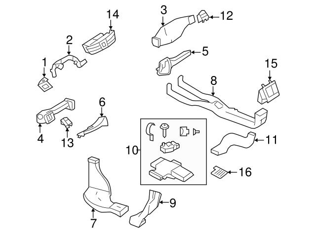 Genuine Mercedes 2218311746 Cabin Air Intake Duct; Rear Left - Mercedes