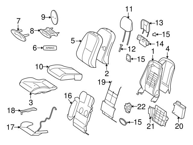 Genuine Mercedes 2218703593 Power Seat Control Module; Left, Right 