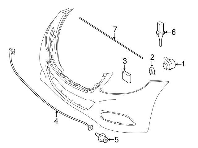 Genuine Mercedes 2225402306 Parking Aid System Wiring Harness; Front ...