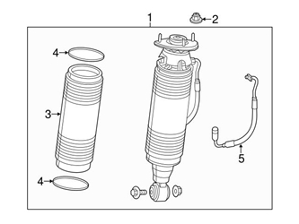 23096022 Genuine Mercedes 2303280092 Strut Bellow; Left, Right - Mercedes ...
