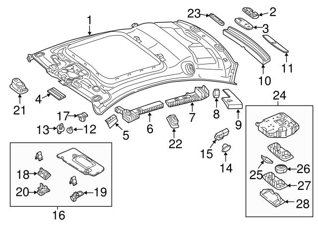 Genuine Mercedes 2386923300 Sound Absorber; Rear - Mercedes