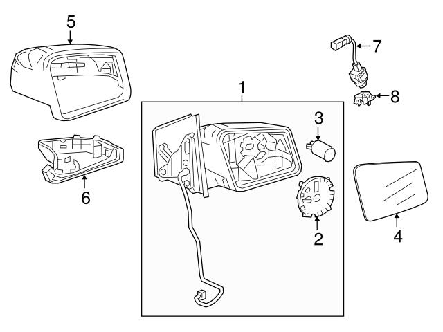 Genuine Mercedes 24681101009650 Door Mirror Cover; Front Left 