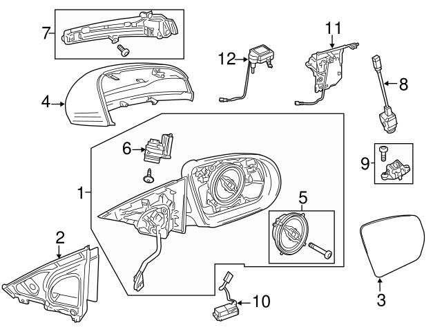 Genuine Mercedes 2538110500 Door Mirror Gasket; Left - Mercedes