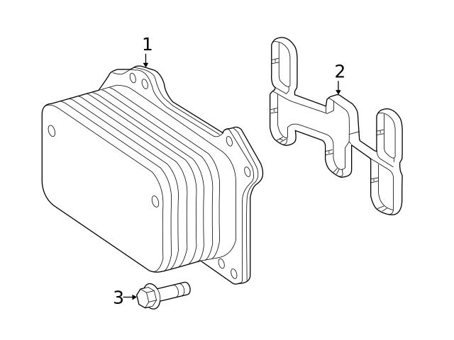 Genuine Mercedes 2641880001 Oil Cooler - Mercedes | 2641880000