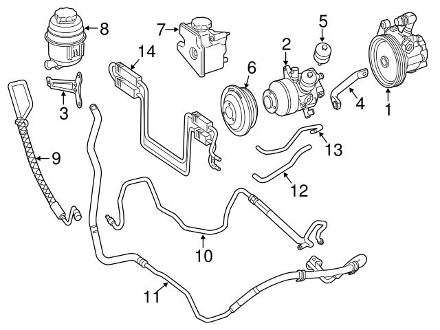 19260335 Genuine Mercedes 2732360195 Power Steering Pump Bracket; Rear ...