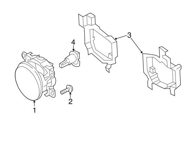 4158200256 Genuine Smart Fog/Cornering Light Assembly; Left, Right
